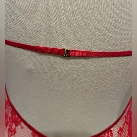 Victoria Secret Very Sexy Red Sheer Lace Babydoll Lingerie - Picture 10 of 11